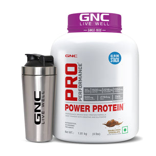 GNC Pro Performance Power Protein - with Shaker - 6-in-1 Stack for Increased Strength, Recovery & Muscle Mass | Informed Choice Certified