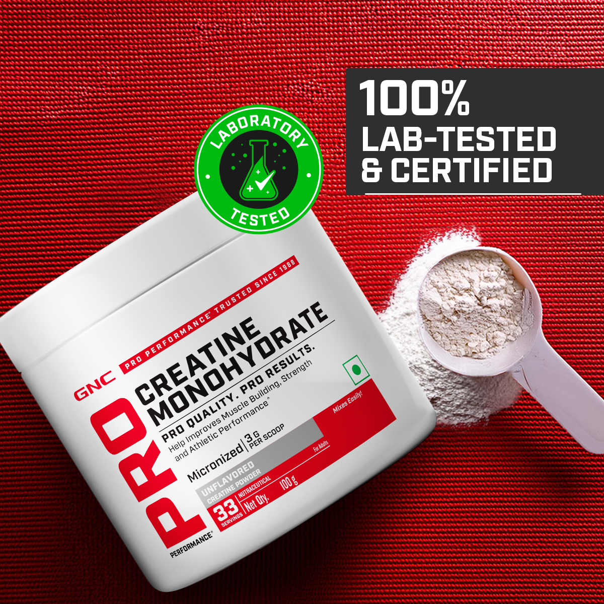 GNC Pro Performance Creatine Monohydrate - Powerful Muscle Pump for Intense Workout