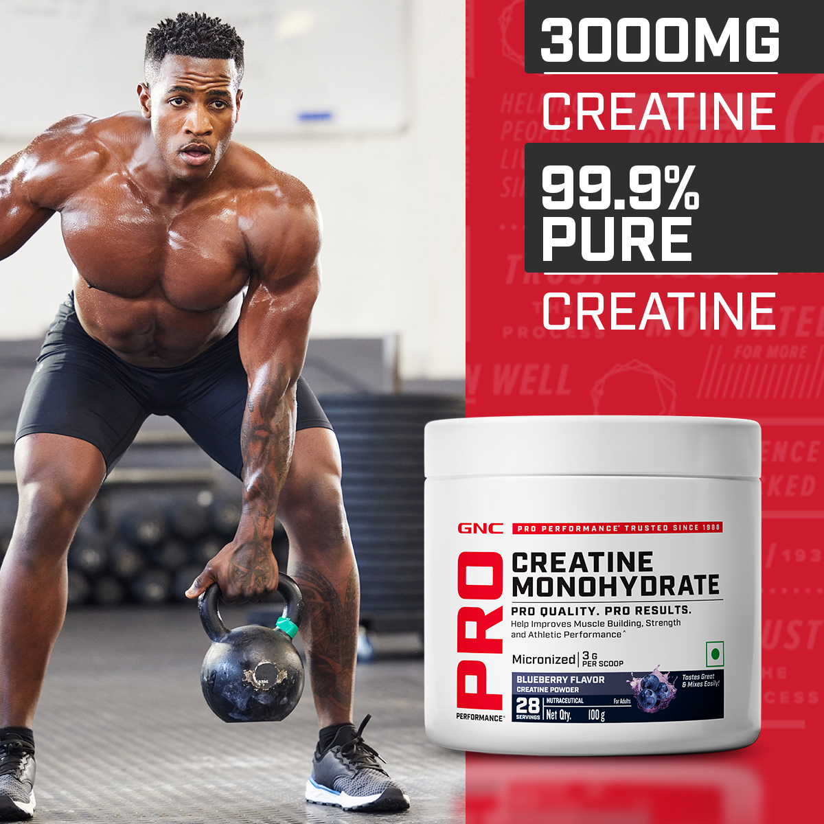 GNC Pro Performance Pre-Workout with Creatine Monohydrate - Improves Energy, Endurance & Focus for Intense Workouts | Informed Choice Certified