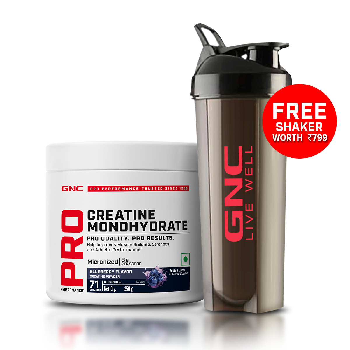 GNC Pro Performance Creatine Monohydrate - Powerful Muscle Pump for Intense Workout