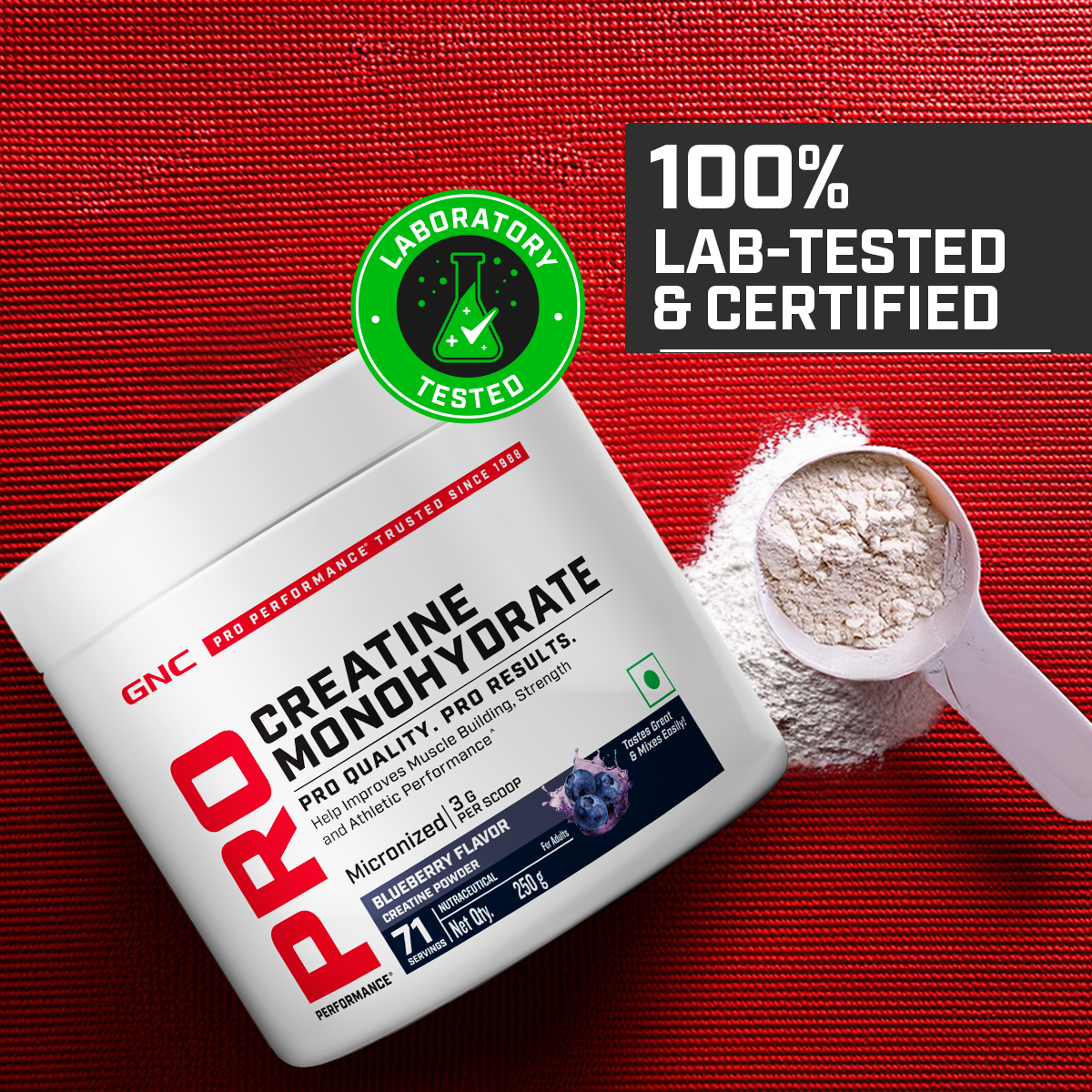 GNC Pro Performance Creatine Monohydrate - Powerful Muscle Pump for Intense Workout