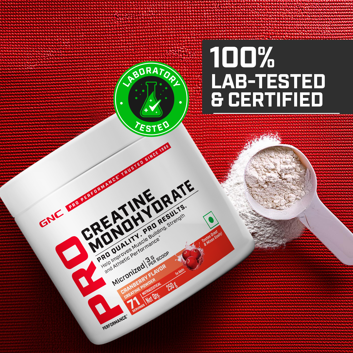 GNC Pro Performance Creatine Monohydrate - Powerful Muscle Pump for Intense Workout