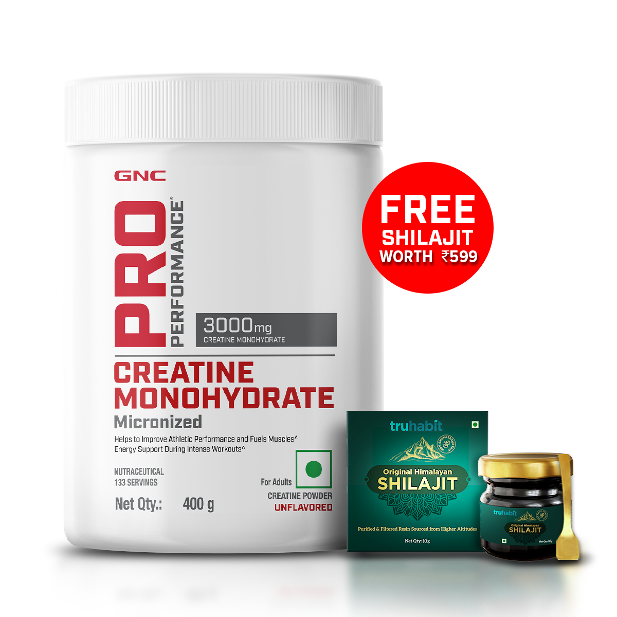 GNC Pro Performance Creatine Monohydrate - Powerful Muscle Pump for Intense Workout