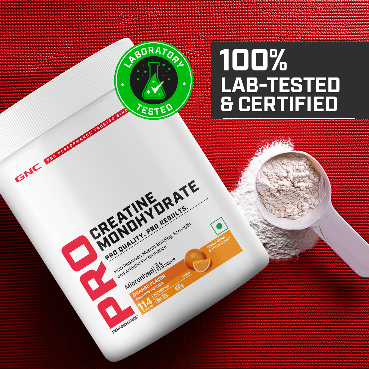 GNC Pro Performance Creatine Monohydrate - Powerful Muscle Pump for Intense Workout