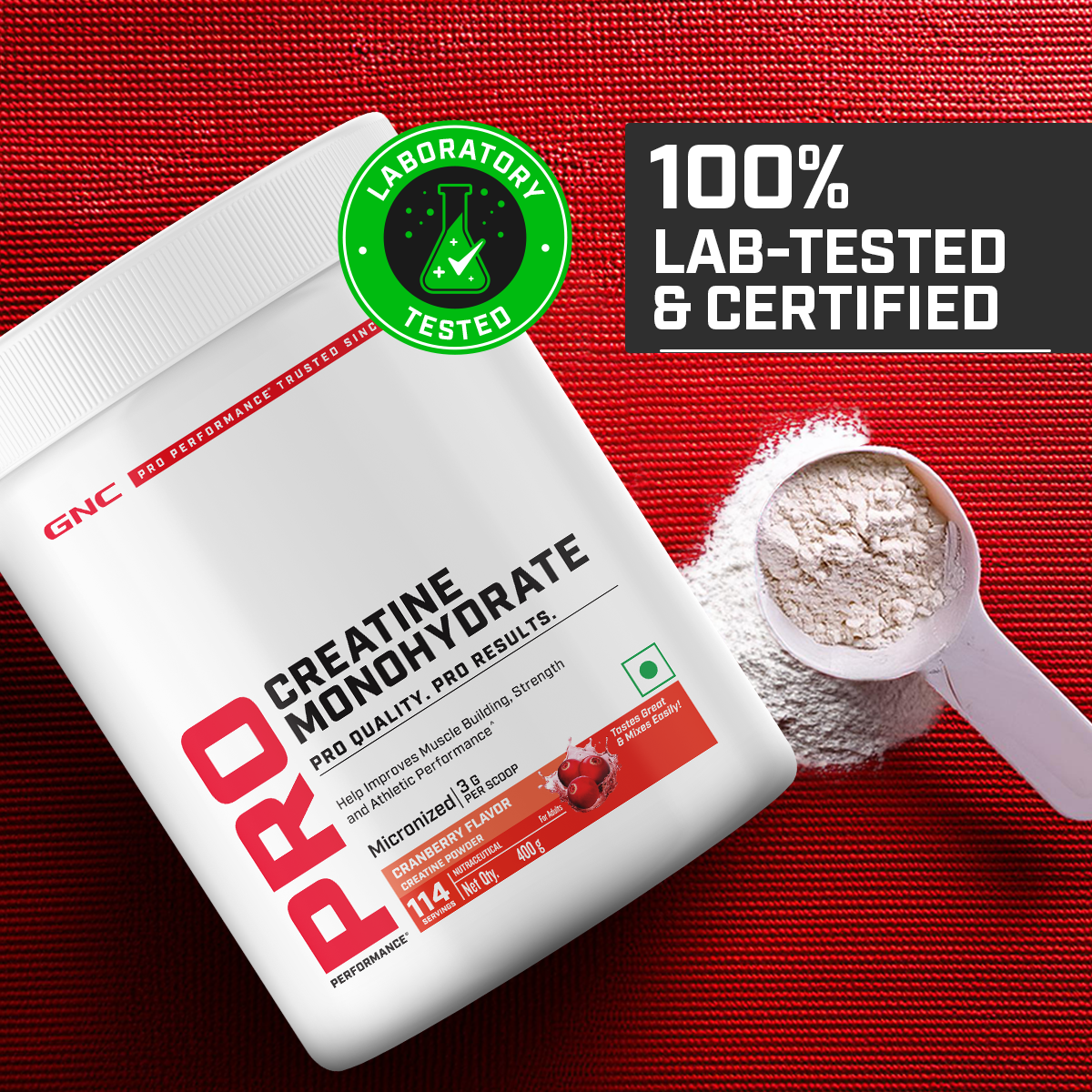 GNC Pro Performance Creatine Monohydrate - Powerful Muscle Pump for Intense Workout