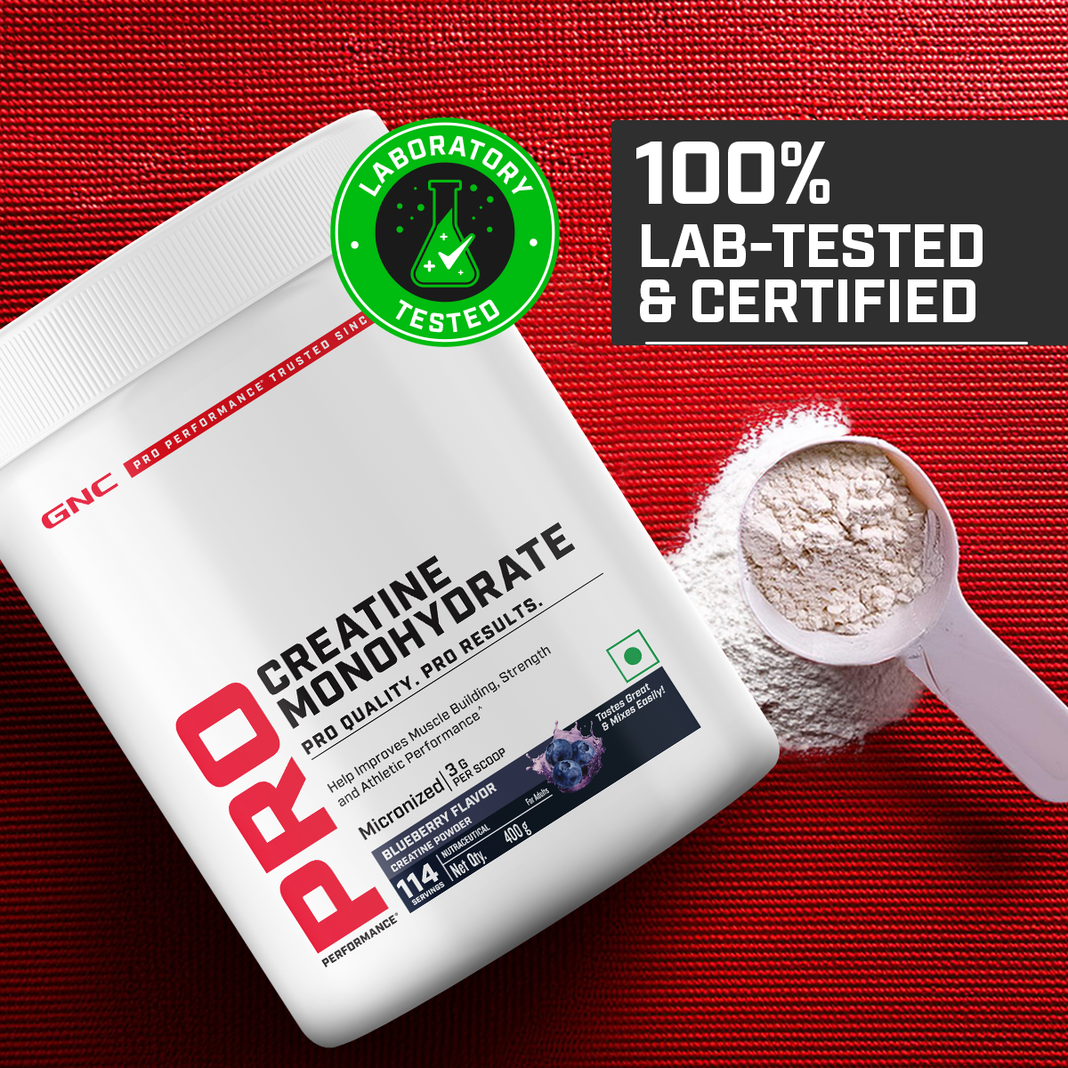 GNC Pro Performance Creatine Monohydrate - Powerful Muscle Pump for Intense Workout