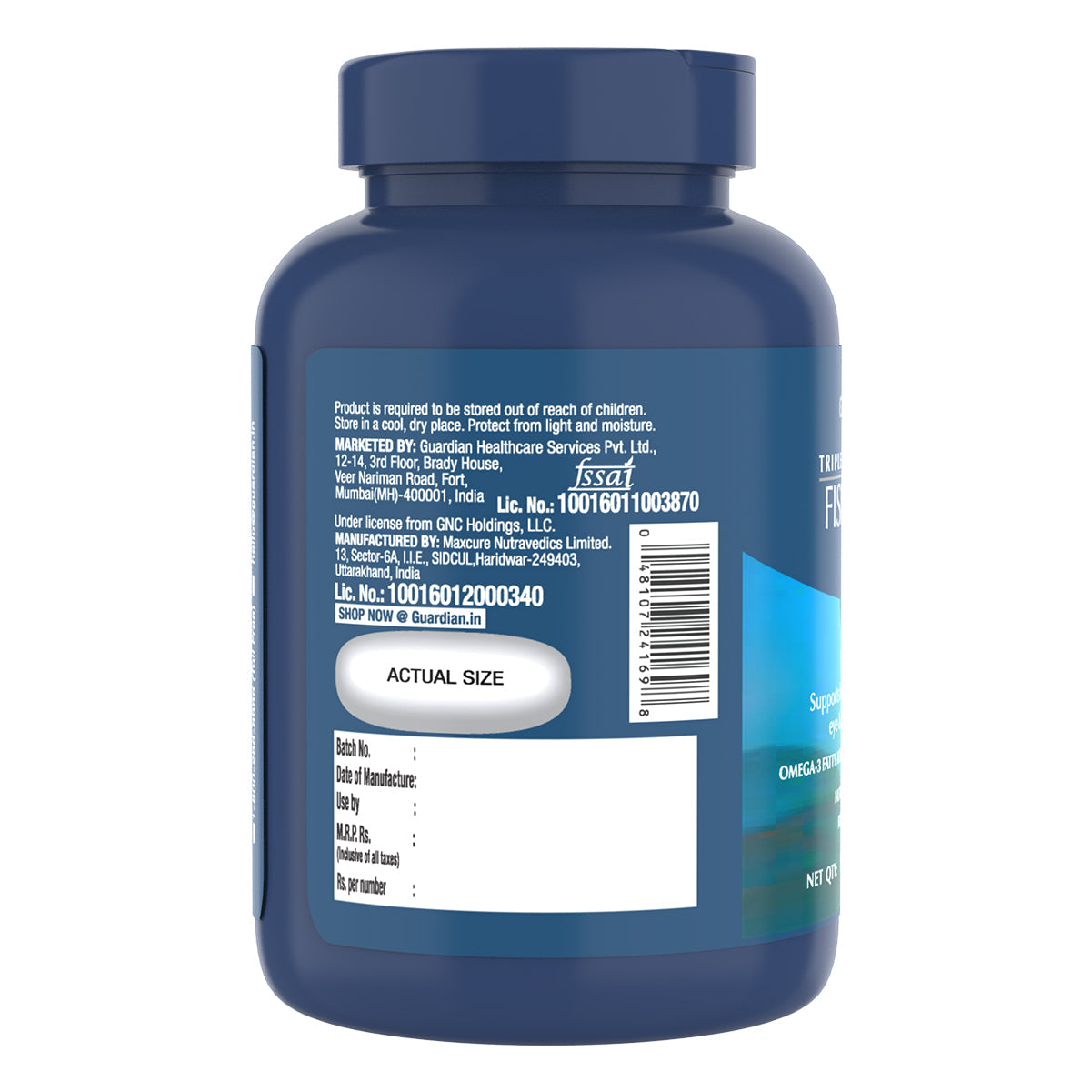 GNC Triple Strength Fish Oil Mini - Omega 3 Capsules | For Healthy Cholesterol Levels, Improved Focus, Healthy Vision & Joint Comfort