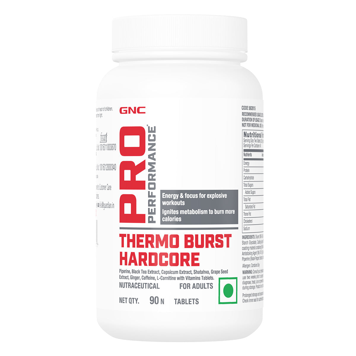 GNC Pro Performance Thermoburst Hardcore - Fat Burner for Explosive Workouts