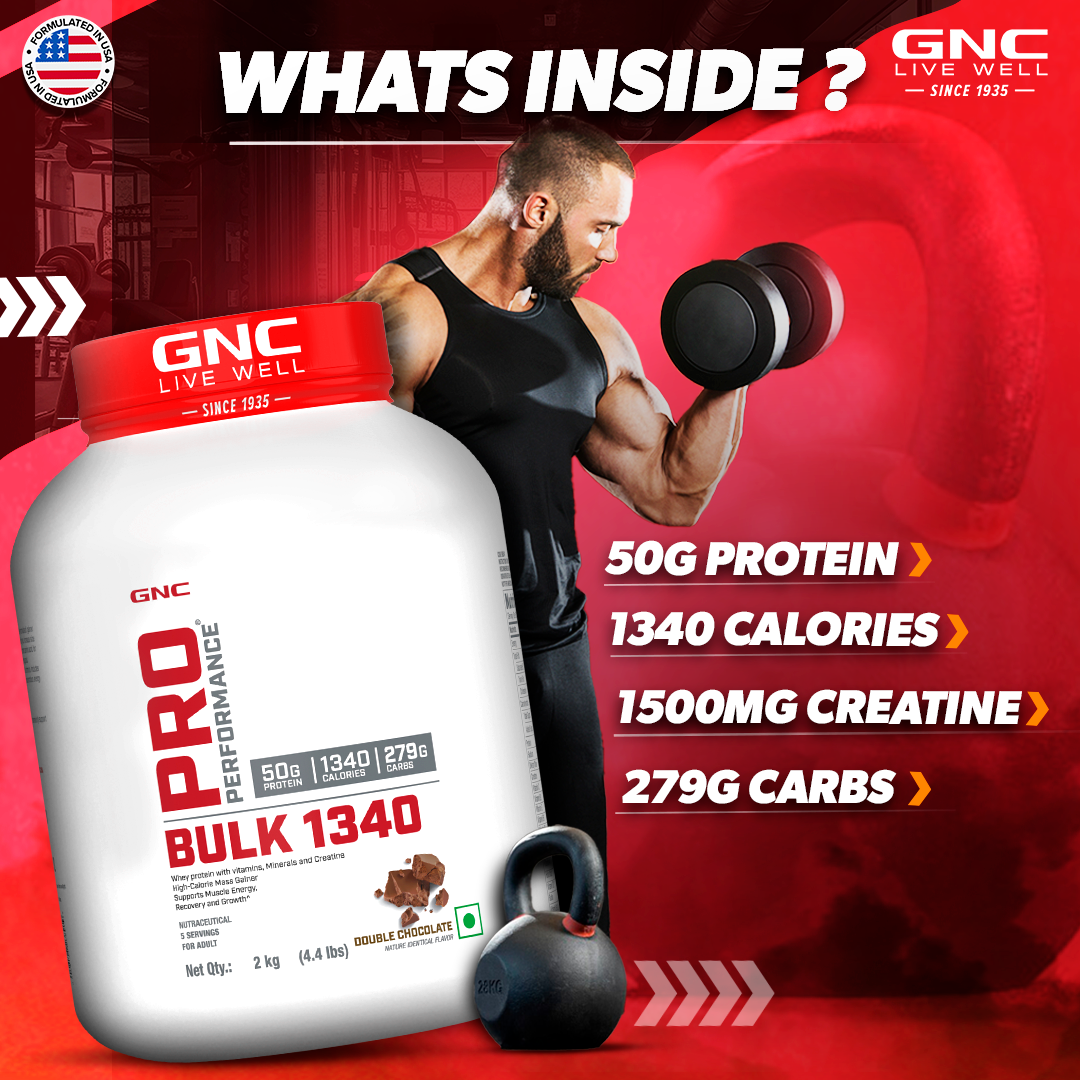 GNC Pro Performance Powder Bulk 1340 - Clearance Sale - Gain Healthy Weight & Muscle Mass