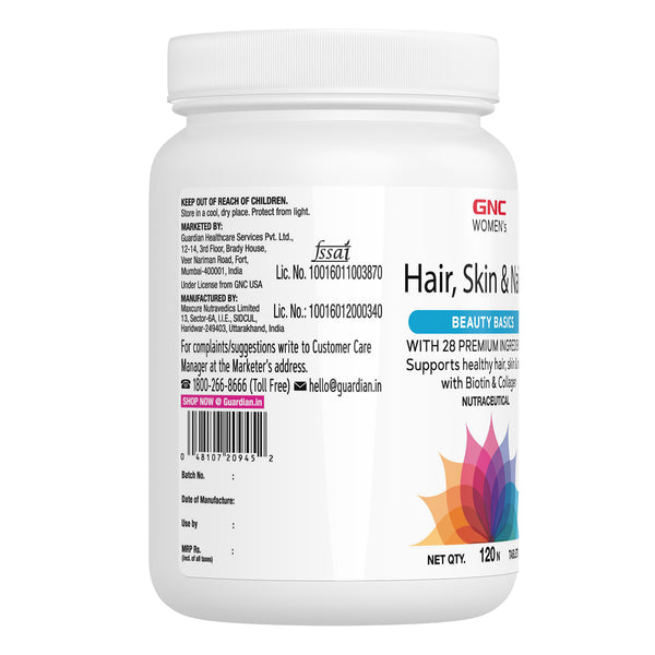 GNC Women's Hair, Skin & Nails - For Stronger Hair, Clearer Skin, and Healthier Nails