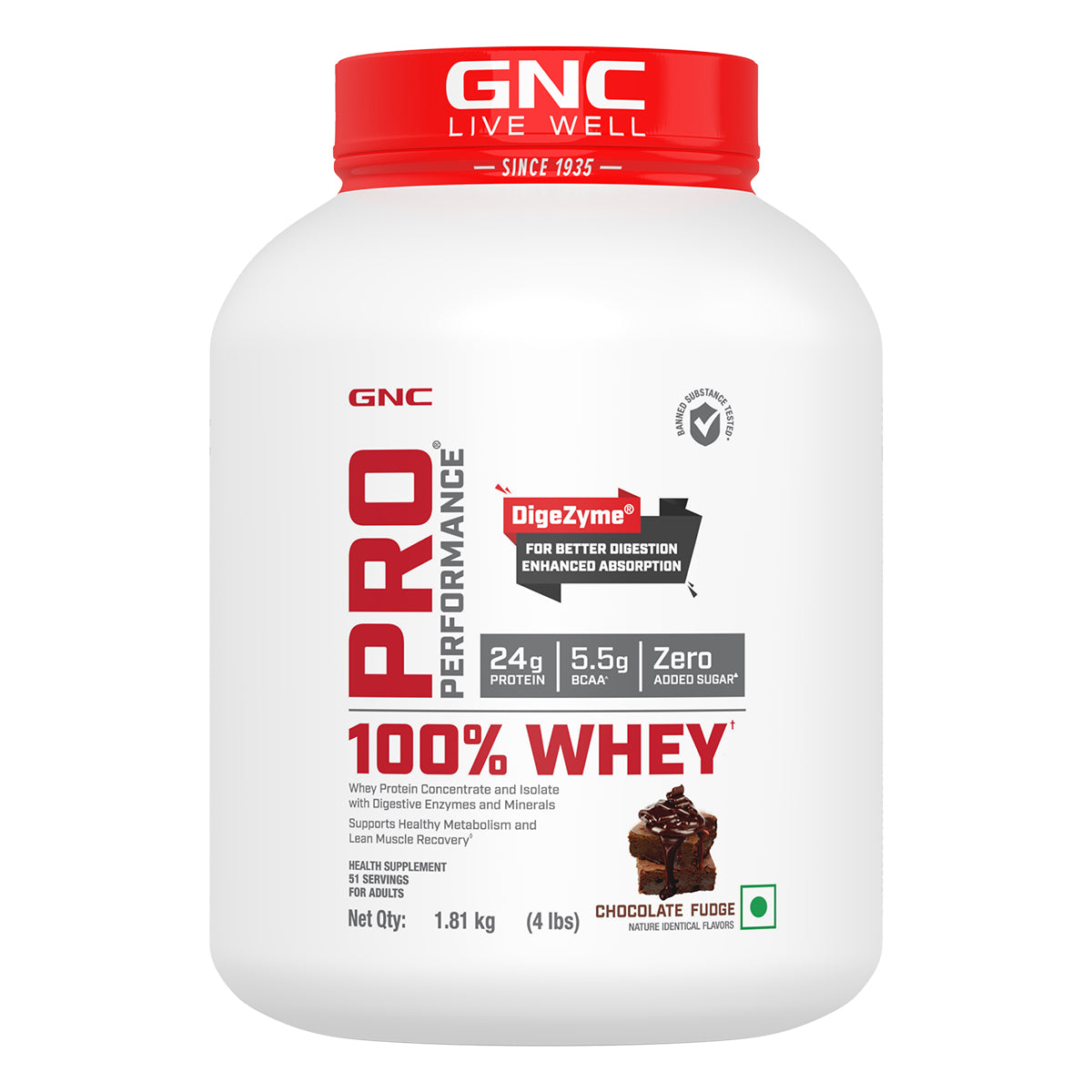 100% Whey Protein - 1 lbs - Faster Recovery & Lean Muscle Gains | Informed Choice Certified