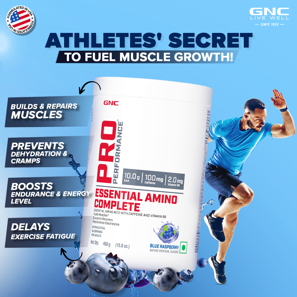 GNC Pro Performance Essential Amino Complete - Boosts Endurance, Muscle Strength & Recovery