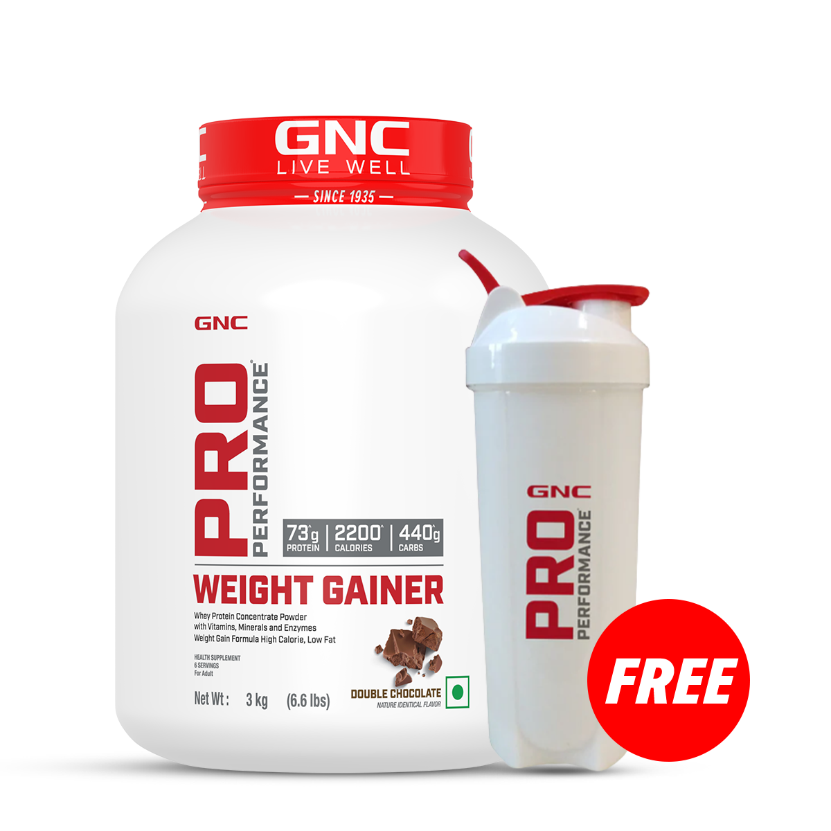 GNC Pro Performance Weight Gainer - High-Calorie, Low-Fat Formula For Healthy Body Gains