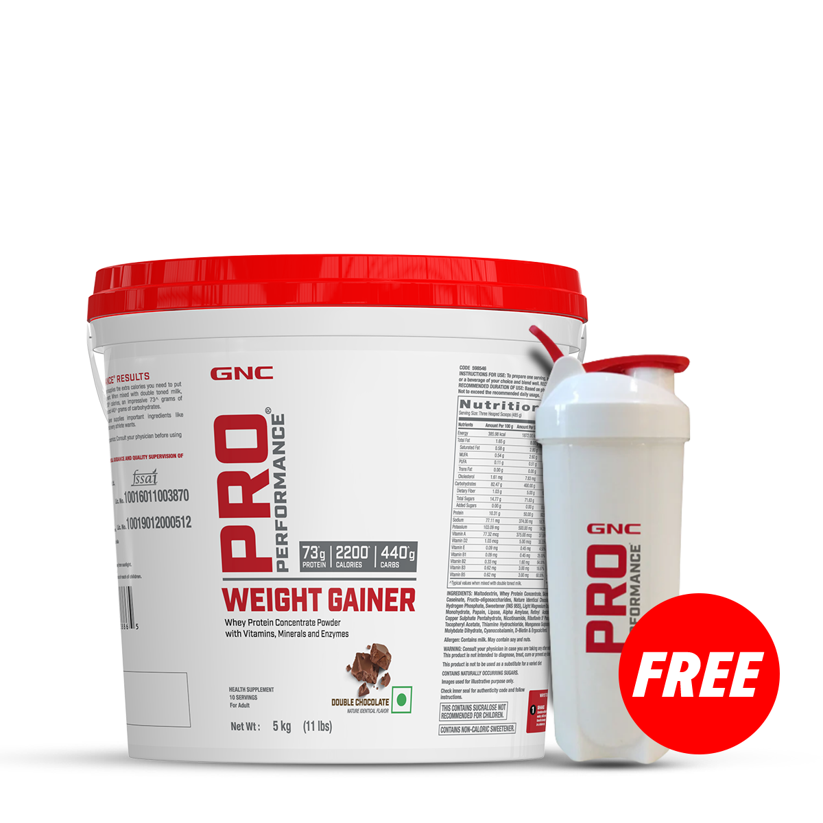 GNC Pro Performance Weight Gainer - High-Calorie, Low-Fat Formula For Healthy Body Gains