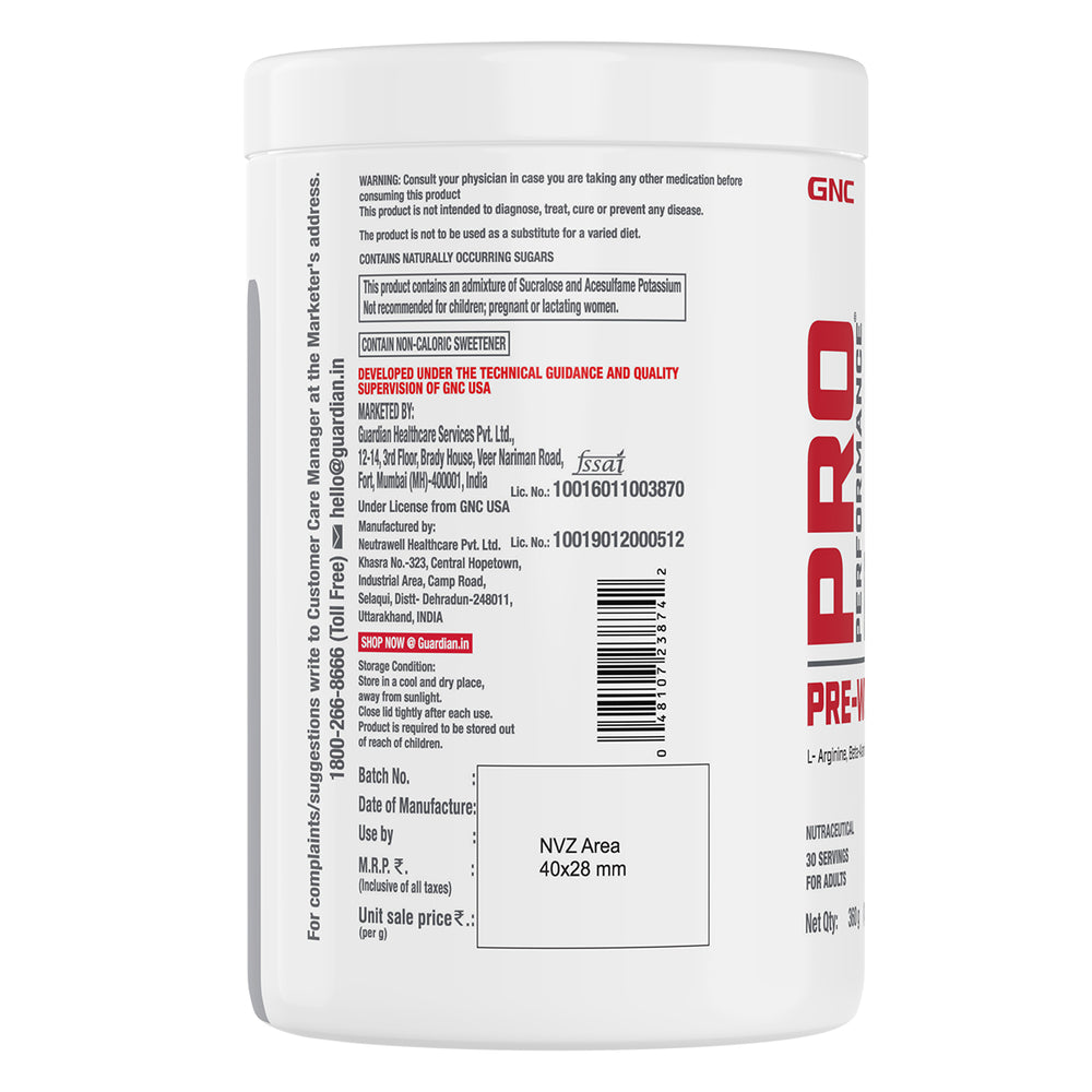 Gnc Pro Performance Pre Workout Improves Energy Endurance And Focus For Intense Workouts