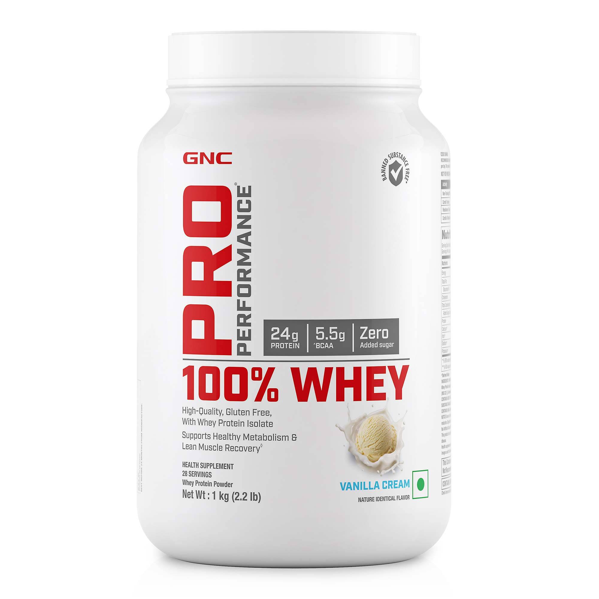 GNC Pro Performance 100% Whey Protein - 2.2 lbs, 1 kg - 