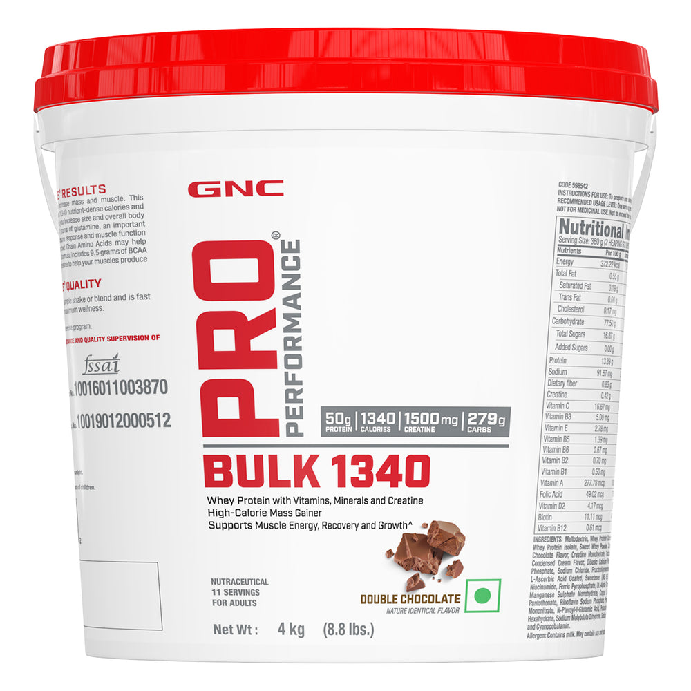 GNC Pro Performance Powder Bulk 1340 - 4 KG - Double Chocolate - GNC India